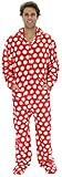 SleepytimePjs Men's Fleece Onesie Hooded Footed Pajamas