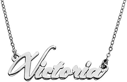 Custom Name Necklace Personalized Initial Necklaces in 925 Sterling Silver