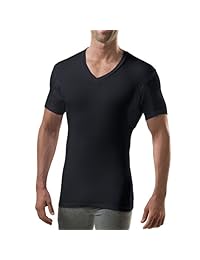 Sudadera a prueba de sudor para hombres con almohadillas de sudor (ajuste delgado, cuello en V).