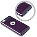 ULAK iPod Touch 6 Case,iPod Touch 5 Case, Dual Layer Slim Protective Hybrid iPod Touch Case Hard PC Cover for Apple iPod Touch 5 6th Generation,Purple+Black