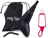 Female Urination Device - Female Urinal - Medical Quality Silicone Ultra Hygienic Reusable Urinal - Ideal for Traveling, Camping, Festivals, Hiking, Outdoor Use - Carry Bag, Hand Sanitizer (Black)