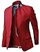H2H Mens Slim Fit Suits Casual Solid Lightweight Blazer Jackets One Button Flap Pockets