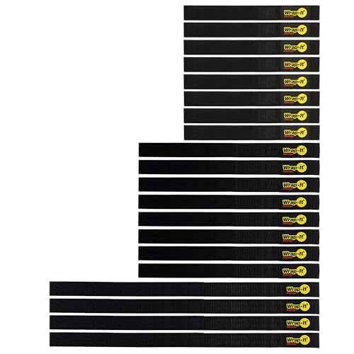 Wrap-It Storage Quick Straps - Assorted 20 Pack (Black)