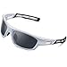 TOREGE Polarized Sports Sunglasses for Men Women Cycling Running Driving Fishing Golf Baseball Glasses EMS-TR90 Unbreakable Frame TR007 (Sliver&Black&Gray Lens)