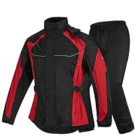FGHYYE Raincoat Adult Raincoat Rain Pants Set Reflective Strips Breathable Men