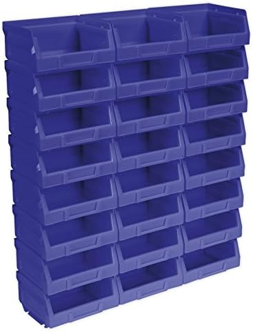 Sealey Tps124B Plastic Storage Bin 103 X 85 X 53Mm - Blue Pack Of 24