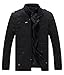 Lega Men's Casual Thick Jacket Cotton Stand Collar Windbreaker