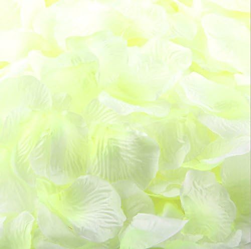 JoyAcc 2000 PCS Artificial Rose Flower Silk Rose Petals for Party, Wedding Decoration, Ivory White