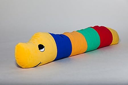 Willi Wurm Tommschi Schlafkissen Schlaftier Seitenschläferkissen, Größe 140x35 cm