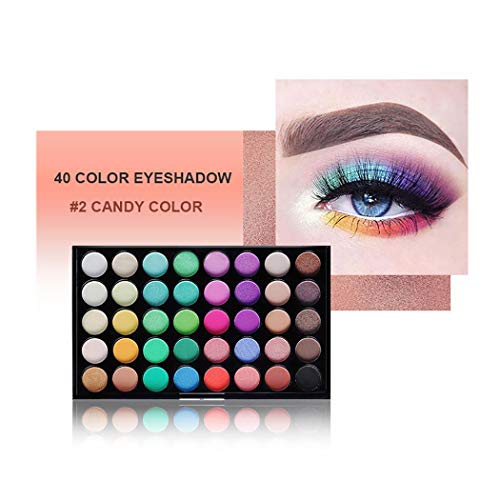 Masite 40 Colors Matte Glitter Long Lasting Eyeshadow Palette Eye Make Up Palettes Earmuffs - //coolthings.us