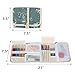 Teamoy Crochet Hook Case, Roll Bag Holder Organizer for Various Crochet Needles and Knitting Accessories, Plum Flowers
