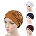 Ever Fairy 3 Colors Chemo Cancer Head Scarf Hat Cap Ethnic Cloth Print Turban Headwear Women Stretch Flower Muslim headscarf