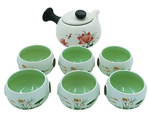 Teagas China / Japanese Snowflakes Gongfu / Kungfu Tea Cups and Teapot Set for Chineses Tea Tray