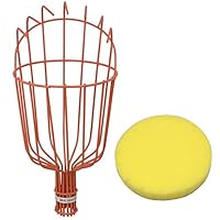 DaySiswong Fruit Picker Basket | Fruits Picking Harvesting Tool Gardening Supplies Metal | Fruit Harvester Attachment (Head Only, Pole Not Included) Orange