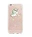 iPhone 6 Plus/iPhone 6S Plus Case,Blingy's Shiny Glitter Bling Bling Sparkling Transparent Animal Style TPU Clear Soft Case for iPhone 6 Plus/6S Plus (Unicorn with Stars)