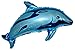 SPACE PET Levitating Dolphin Blue 37 inch Flying Floating Anti-Gravity Toy HOVERS in MID-AIR - Interactive & Educational String-Less Pet Balloon for Kids & Adult Indoor Events