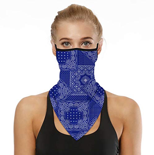Bandana Face Mask Dust Wind,Neck Gaiter,Tube Mask,Face Scarf with Ear Loops for Men