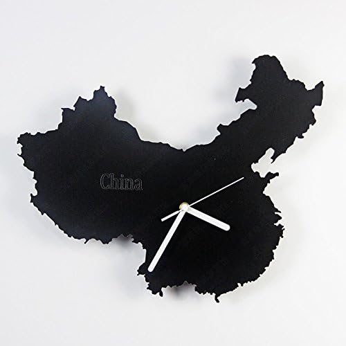 Damjic Map Art Fashion Clock Simple European Style Garden Wall Clock Room Wood Wall Clock Wooden Wall Clock Black China