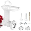 Food-Meat-Grinder-Attachments-for-KitchenAid-Stand-Mixers-Durable-Meat-Grinder-Sausage-Stuffer-Attachment-Compatible-with-All-KitchenAid-Stand-Mixers-Includes-2-Sausage-Stuffer-Tubes-White Food Meat Grinder Attachments for KitchenAid Stand Mixers, Durable Meat Grinder, Sausage Stuffer Attachment Compatible…