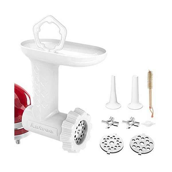 Food-Meat-Grinder-Attachments-for-KitchenAid-Stand-Mixers-Durable-Meat-Grinder-Sausage-Stuffer-Attachment-Compatible-with-All-KitchenAid-Stand-Mixers-Includes-2-Sausage-Stuffer-Tubes-White Food Meat Grinder Attachments for KitchenAid Stand Mixers, Durable Meat Grinder, Sausage Stuffer Attachment Compatible…