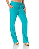 Womens Colorful Drawstring Linen Pant