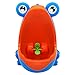 Zhoma Baby Urinal for Boys - Cute Frog Potty Training Urinal for Pee Trainer with Funny Aiming Target - Blue