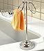 Deluxe Polished Nickel Steel Hand Towel Holder Stand (Polished Nickel_Large)