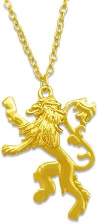 GOT Inspired Merchandise. Gold Tone House of Lannister Symbol Necklace