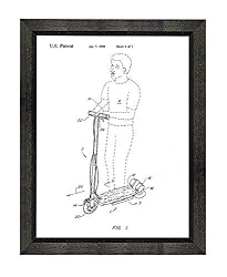 Hoverboard Goped Electric Scooter Patent Art White