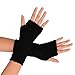 Charberry Fashion Arm Fingerless Winter Unisex Soft Warm Mitten Gloves (Black)