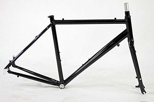 Unbranded Cyclocross Bicycle Aluminum Frame Set Disc Brake Carbon Fiber Fork Headset (42cm)