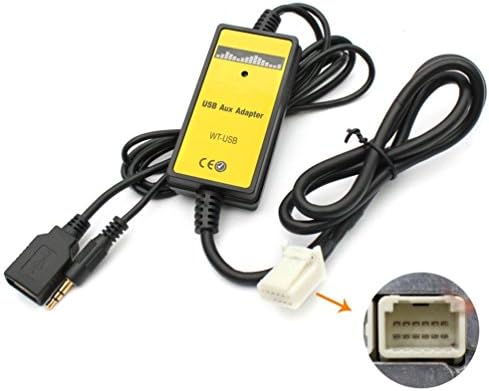 6+6 Pin Integrated Auxiliary Audio Input Interface For Toyota Car USB MP3 Player Interface for Toyota 6+6 Pin 4Runner Avalon Camry Highlander Matrix Prius RAV4 Sienna Tundra Venza Yaris
