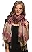 Peach Couture Women's Ravishing Reversible Jacquard Paisley Shawl Wrap Pashmina Baby Pink light Gold