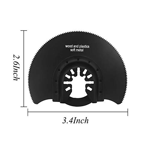 Oscillating Saw Blades Kit, 15 Wood Metal Multi Tool Quick Release Saw Blades Fit Dewalt Fein Multimaster Porter Cable Black & Decker Rockwell Ridgid Ryobi Milwaukee DeWalt Chicago Craftsman - Thumbnail 3