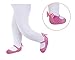 Baby Infant Toddler Shoe Look Tights - Mary Jane - Anti Slip Soles - Soft Cotton Knit (9-12 Months, Sparkle Pink)