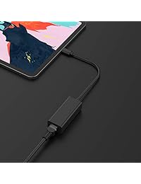 LENTION USB C to RJ45 LAN Adapter Laptop Ethernet Dock Network Extender Compatible MacBook Pro 13 15 (Thunderbolt 3), MacBook 12, Mac Air 2018 2019, Chromebook, Surface Book 2 Go, More (Black)