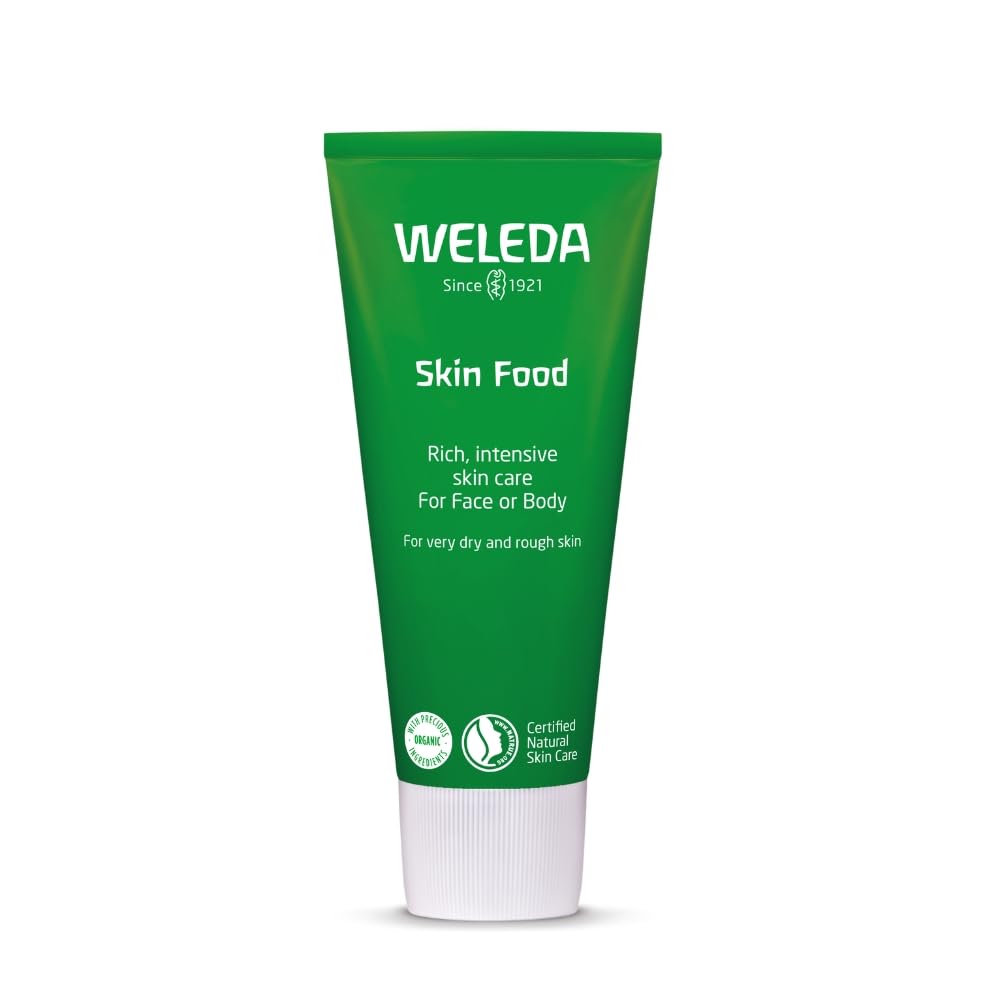 Weleda Skin Food, Dry Skin Moisturiser, Moisturising Cream & Primer, Face & Body, For Men & Women, Multiple Uses, 100% Certified Natural, Organic, 75ml