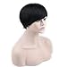 Dreambeauty 100% Human Hair Virgin Remy Human Short Hair Wigs for African American Women Cheap Human Hair Wig 1B Natural Black Color