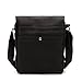 Zebella Men's Canvas Leather Messenger Shoulder Satchel ipad Crossbody Bag-Black