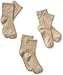 Country Kids Big Boys' Dress Rib Organic Crew 3 Pack Socks, Khaki, 9-11
