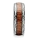100S JEWELRY Tungsten Rings For Men Wedding Band Koa Wood Inlaid Dome Edge Comfort Fit Size 6-16