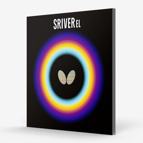 Butterfly, Sriver EL Pimples-in Rubber, Table Tennis, TT Rubber, Black Colour 2
