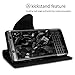 kalibri Case Compatible with BlackBerry KEYone (Key1) - Case Real Leather Book Style Protective Cover with Card Slot - Black