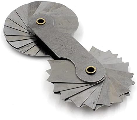 Internal/External Arc Gage Blades Set R15-25mm 32 Pieces Measure Tool Metric Reading and Rustproof
