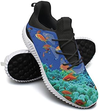 RegiDreae Women's Casual Fashion Sneaker Beautiful Underwater Fish Ocean Breathable Lightweight Running Shoes