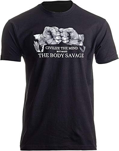 Alou5e Civilize The Mind, Make The Body Savage | BJJ Brazilian Jiu Jitsu Judo T-Shirt Black
