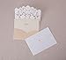 Jofanza 5x7.3 Inch 50PCS Gold Laser Cut Wedding Invitations Kit with Envelopes Blank Lace Flora Invitation Cards for Wedding Anniversary Invites