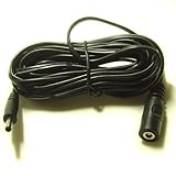 Hanvex HDCA12 12 ft 1.3mm x 3.5mm DC Power Adapter Extension Cable, 20AWG, for 5V Indoor Wireless IP Camera, Foscam, Tenvis, and More
