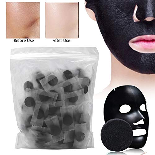 Rotekt 100pcs Bamboo Charcoal Fiber Compressed Facial Face Mask Paper DIY Skin Care DIY Facial Mask