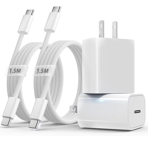 Rantuia 2pcs Cargador Tipo C de 30W, Cargador iPhone Original con Cable Trenzado de 1,5 M Carga Ultrarrápida, para iPhone 15/15pro/15 Pro MAX 16/16pro/16 Pro MAX Original.